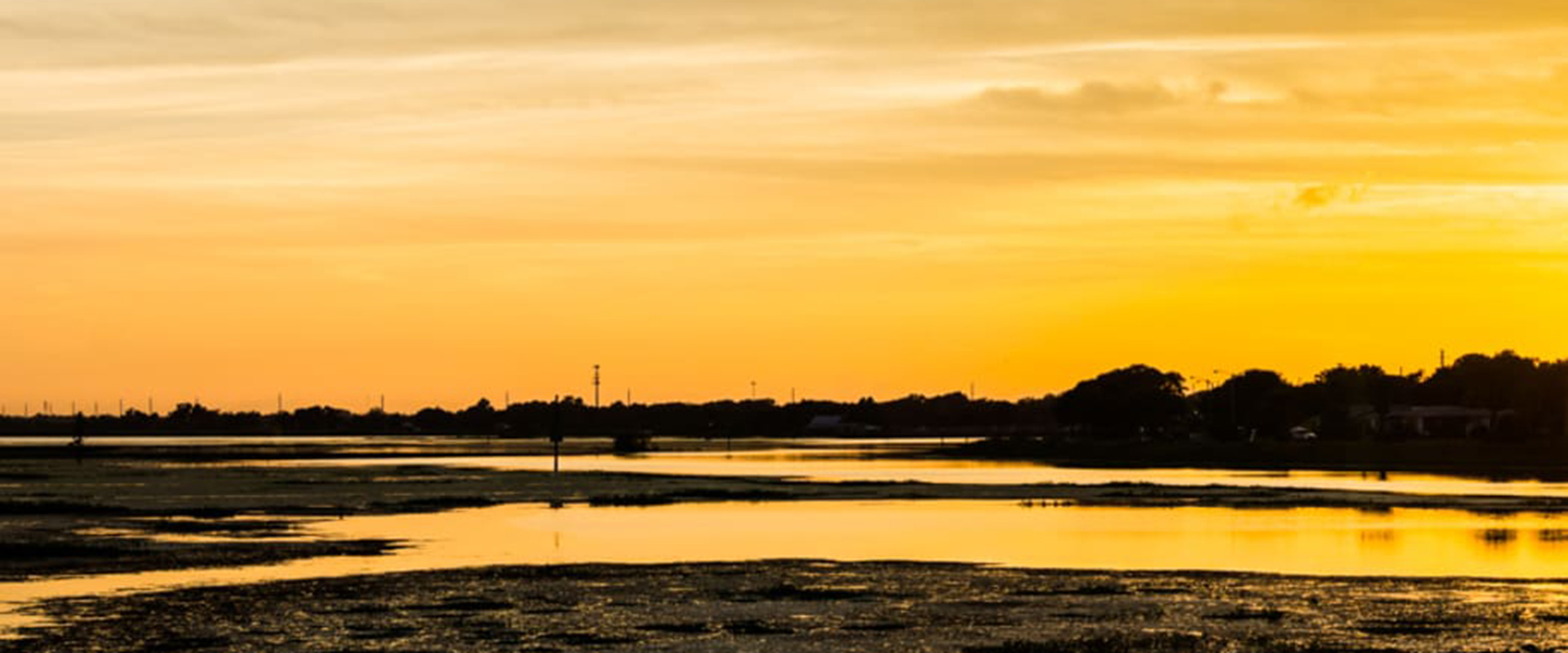 Sunset on the Chain of Lakes.