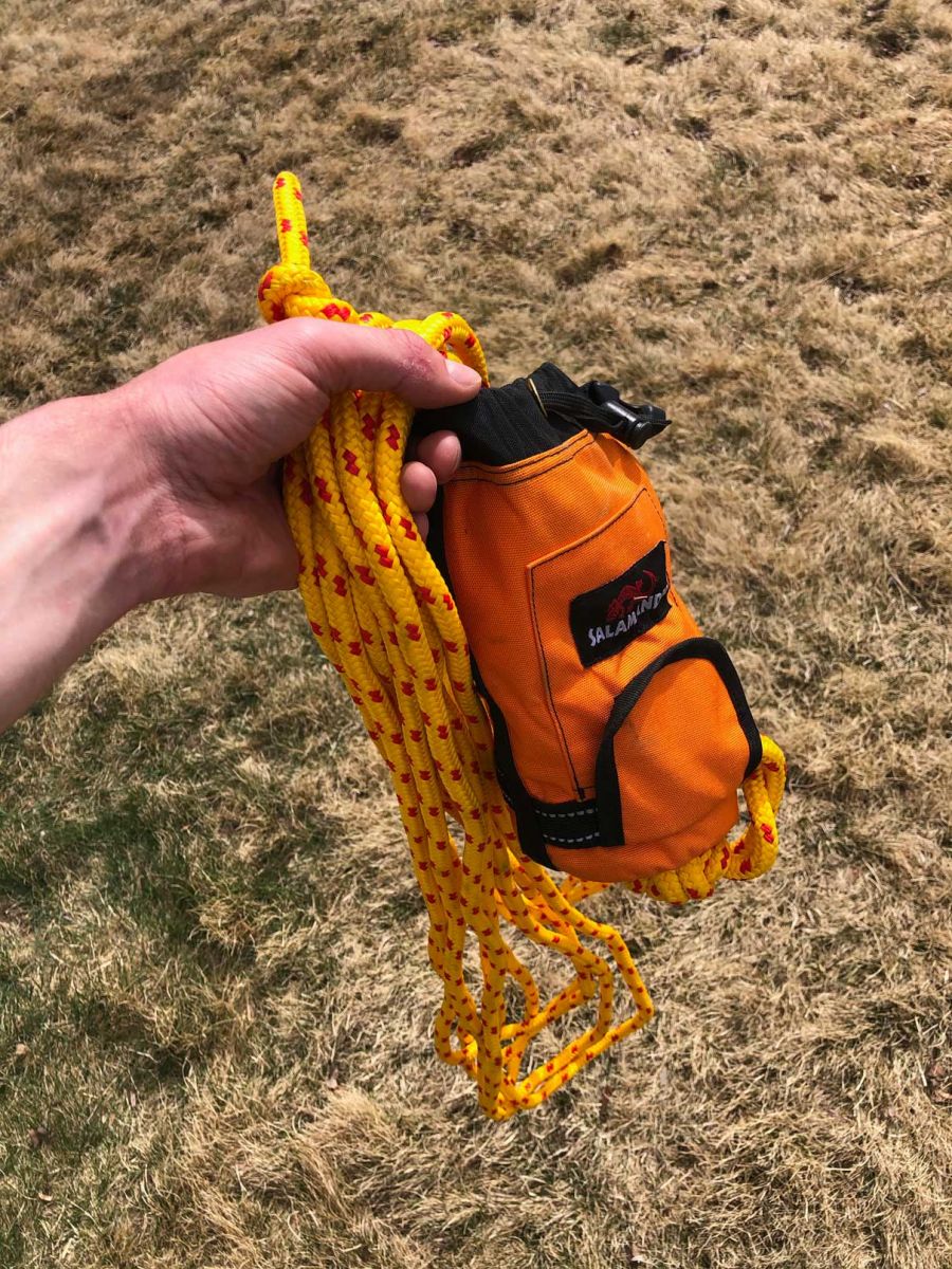 DAUERHAFT Orange Simple Design Throwing Rope Bag Climbing Tree Throwing Bag Throwing Rope Sandbag Easy to Operate,for Children 